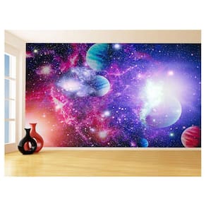 Papel De Parede 3D Espaço Estrelas Planetas 3,5M Nsp168