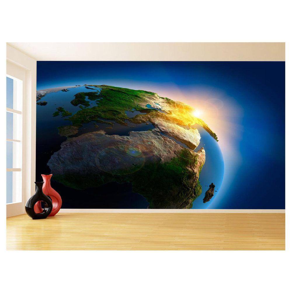 Papel De Parede Espaço Estrelas Planeta Terra 3,5M Nsp198