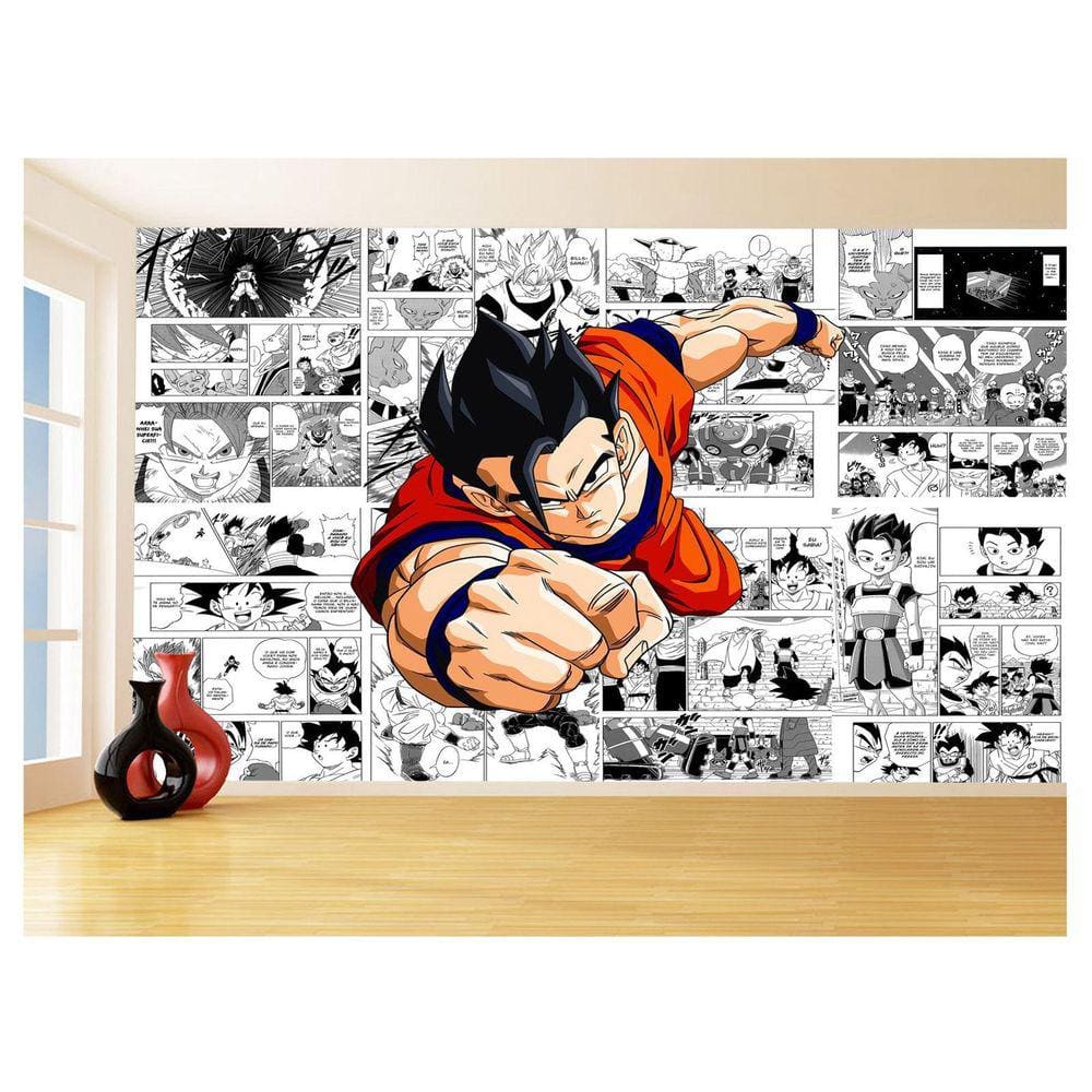Papel De Parede 3D Dragon Ball Goku Gohan Anime 3,5M Dbz715