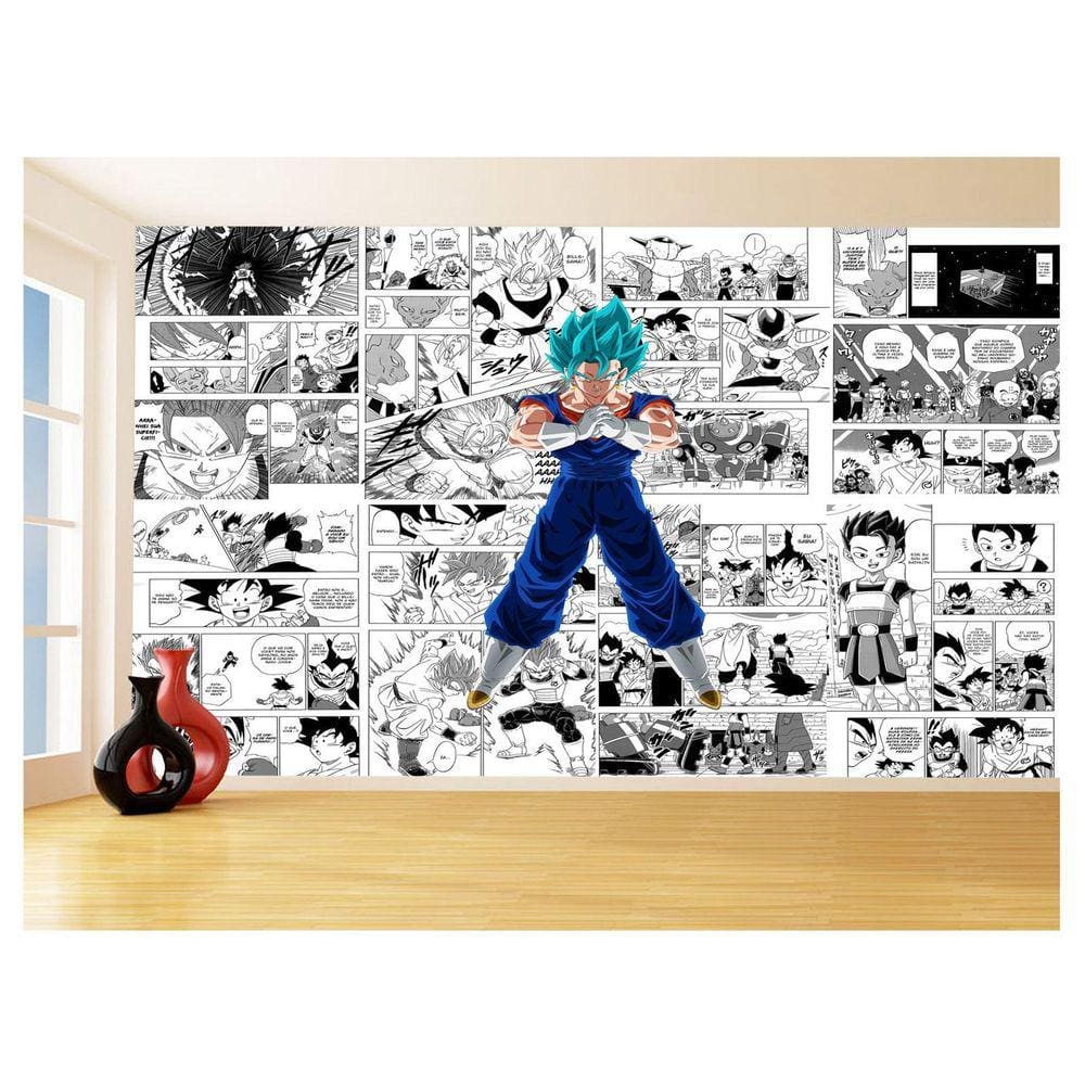 Papel De Parede Dragon Ball Goku Vegetto Anime 3,5M Dbz724