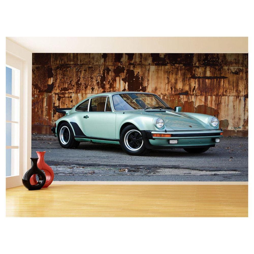 Papel De Parede 3D Carro Cássico Porsche 911 Ruf 3,5M Cxr73