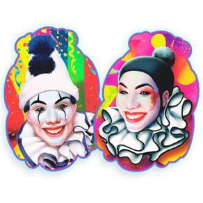 Kit 02 Enfeite Mural Carnaval Pierrot E Colombiana Decoração