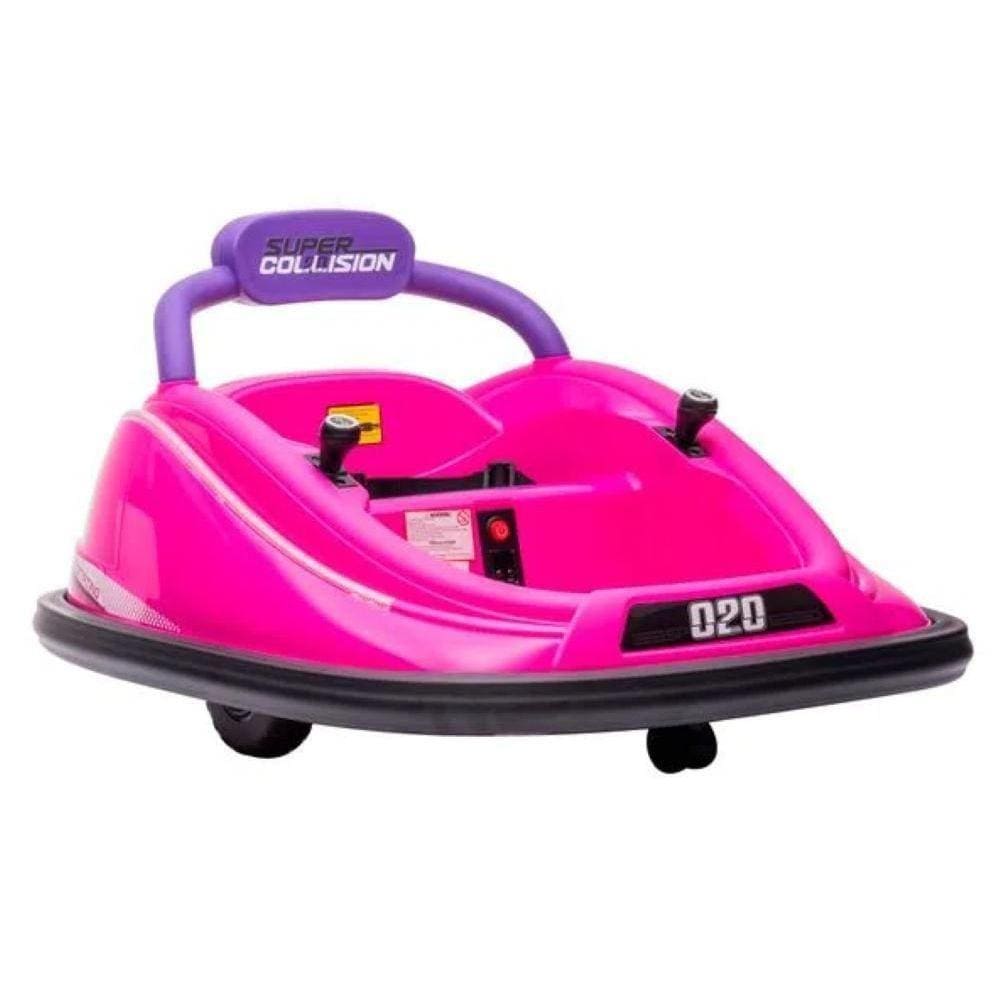 Carro Choque Infantil Rosa 6v Bel