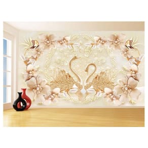 Papel De Parede 3D Floral Textura Sala Flores 3,5M Xfl314