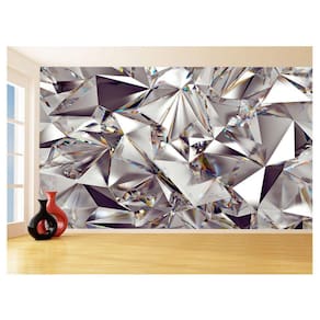 Papel De Parede 3D Geométrico Padrão Diamante 3,5M Gmt116