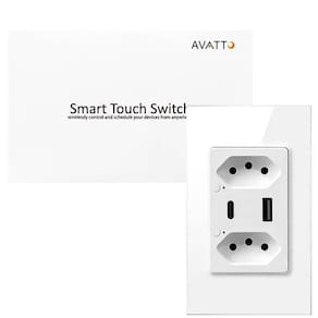 Tomada Inteligente Smart Avatto USB Tipo C - Branco