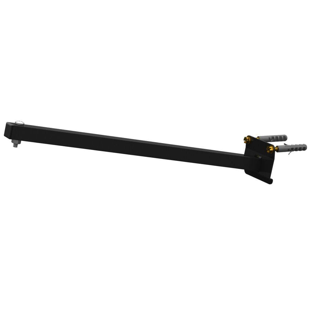 SUPORTE REFLETOR INCLINADO PAREDE BRAÇO 40 CM Preto