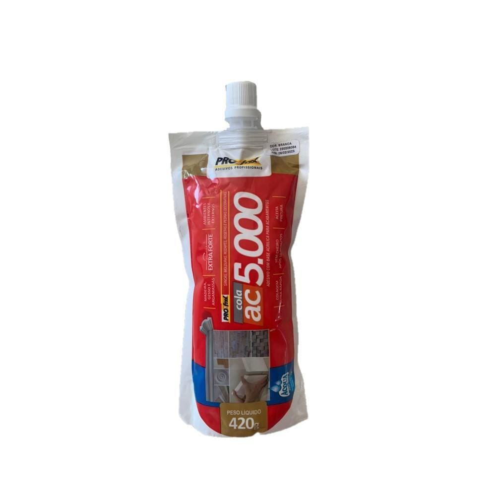 Cola Moldura Sanca Rodapé Rodateto Com Bico Aplicador 420G