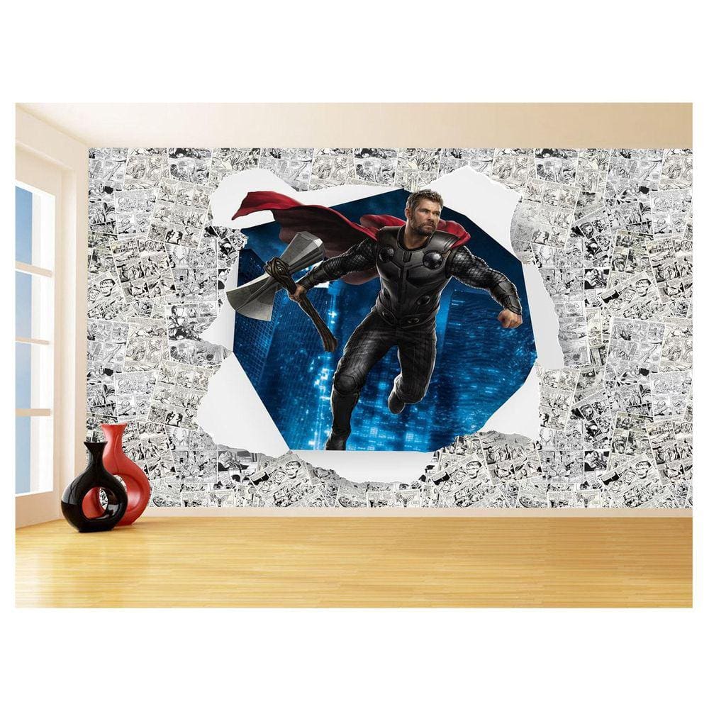 Papel De Parede 3D Heróis Página Quadrinhos Hq 3,5M Nhma216