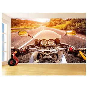 Papel De Parede 3D Moto Esporte Viagem Estrada 3,5M Bkm85