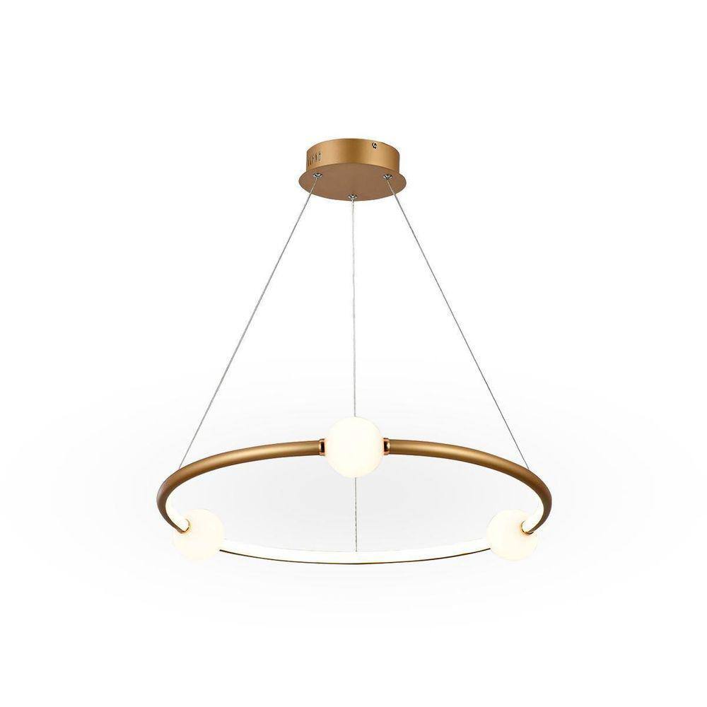 Pendente Arco LED 40W Dourado - Globos de Vidro