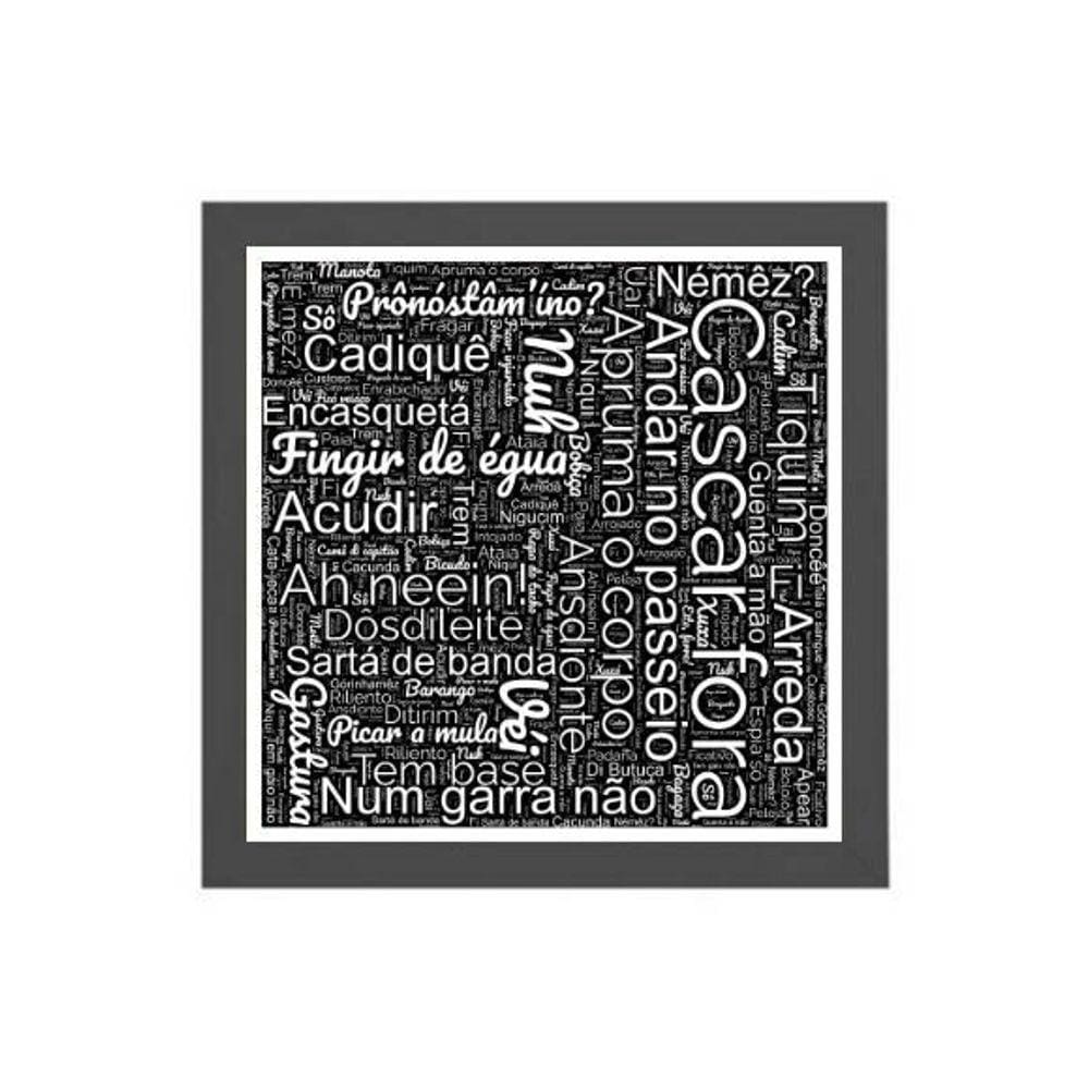 Quadro Quadrado Gírias De Mineiro 33X24Cm