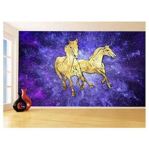 Papel De Parede Animais Pop Art Cavalos Cores 3,5M Pxa373