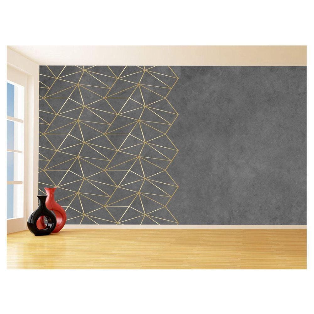 Papel De Parede 3D Concreto Queimado Risco Bege 3,5M Kkt92