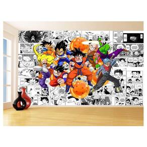 Papel De Parede Dragon Ball Goku Vegeta Anime 3,5M Dbz221
