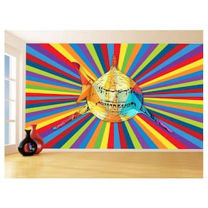 Papel De Parede Animais Pop Art Tubarão Cores 3,5M Pxa555