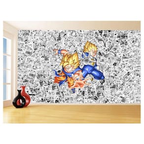 Papel De Parede Dragon Ball Goku Vegeta Anime 3,5M Dbz160