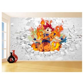 Papel De Parede 3D Dragon Ball Goku Vegeta Anime 3,5M Dbz48
