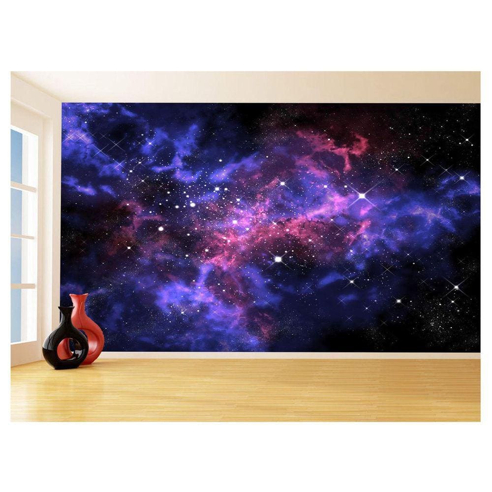 Papel De Parede 3D Espaço Estrelas Galáxia 3,5M Nsp129