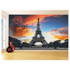 Papel De Parede Paris Torre Eiffel Sol Nuvens 3,5M Ncd297