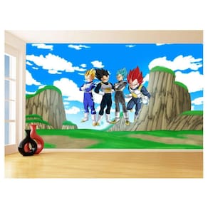 Papel De Parede Dragon Ball Goku Vegeta Anime 3,5M Dbz472