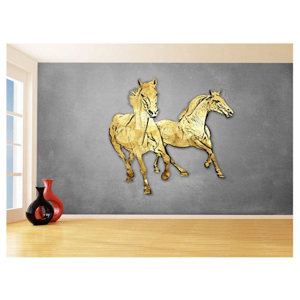 Papel De Parede Animais Pop Art Cavalos Cores 3,5M Pxa371