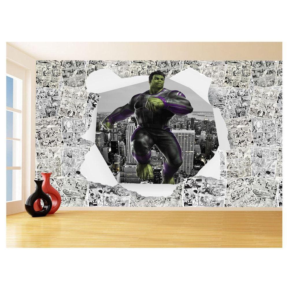 Papel De Parede 3D Heróis Página Quadrinhos Hq 3,5M Nhma252