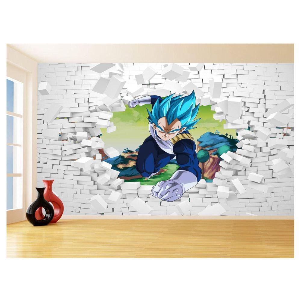 Papel De Parede 3D Dragon Ball Goku Vegeta Anime 3,5M Dbz85