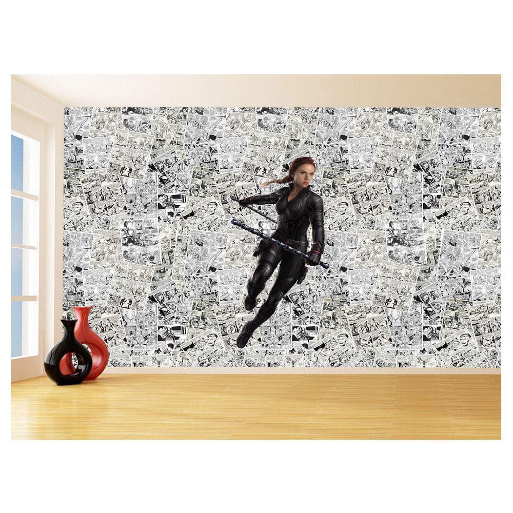 Papel De Parede 3D Heróis Página Quadrinhos Hq 3,5M Nhma155