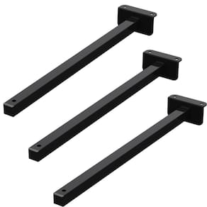 03 Suportes Refletor Fachada Banner Braço 40 Cm 03 Cj - Preto