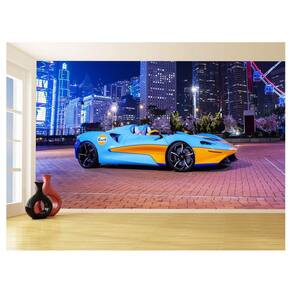 Papel De Parede 3D Carro Mc Laren Pista Super 3,5M Car251
