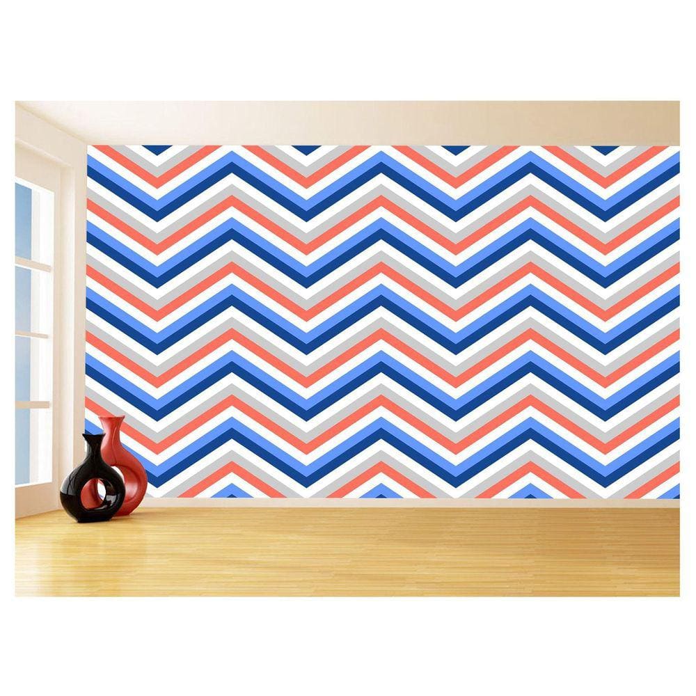 Papel De Parede 3D Sala Chevron Zig Zag Listras 3,5M Zig60
