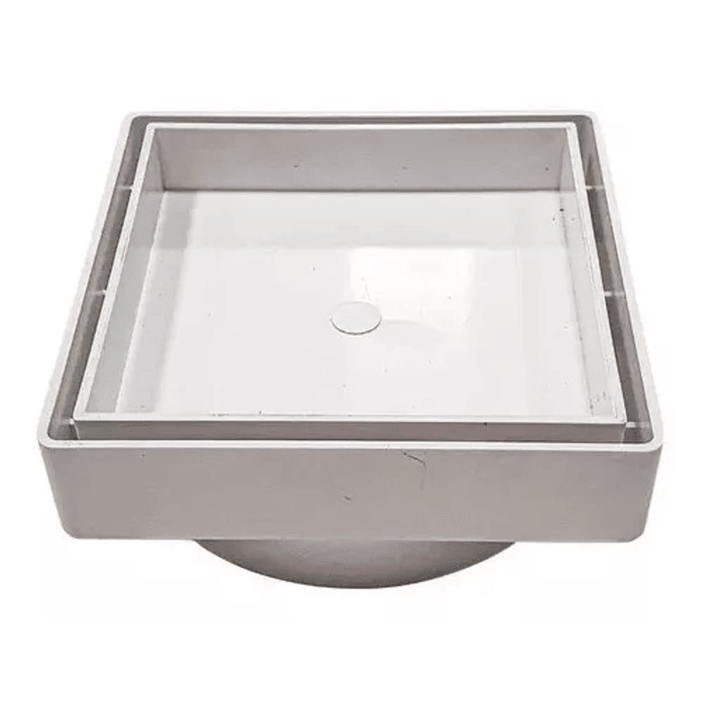 Ralo Oculto Invisível 15x15 - Branco