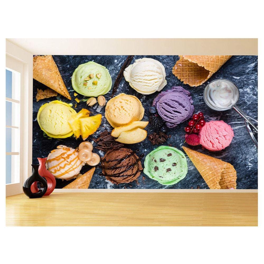 Papel De Parede Alimento Bolinhos Cupcake Doce 3,5M Al382