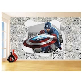 Papel De Parede 3D Heróis Página Quadrinhos Hq 3,5M Nhma241