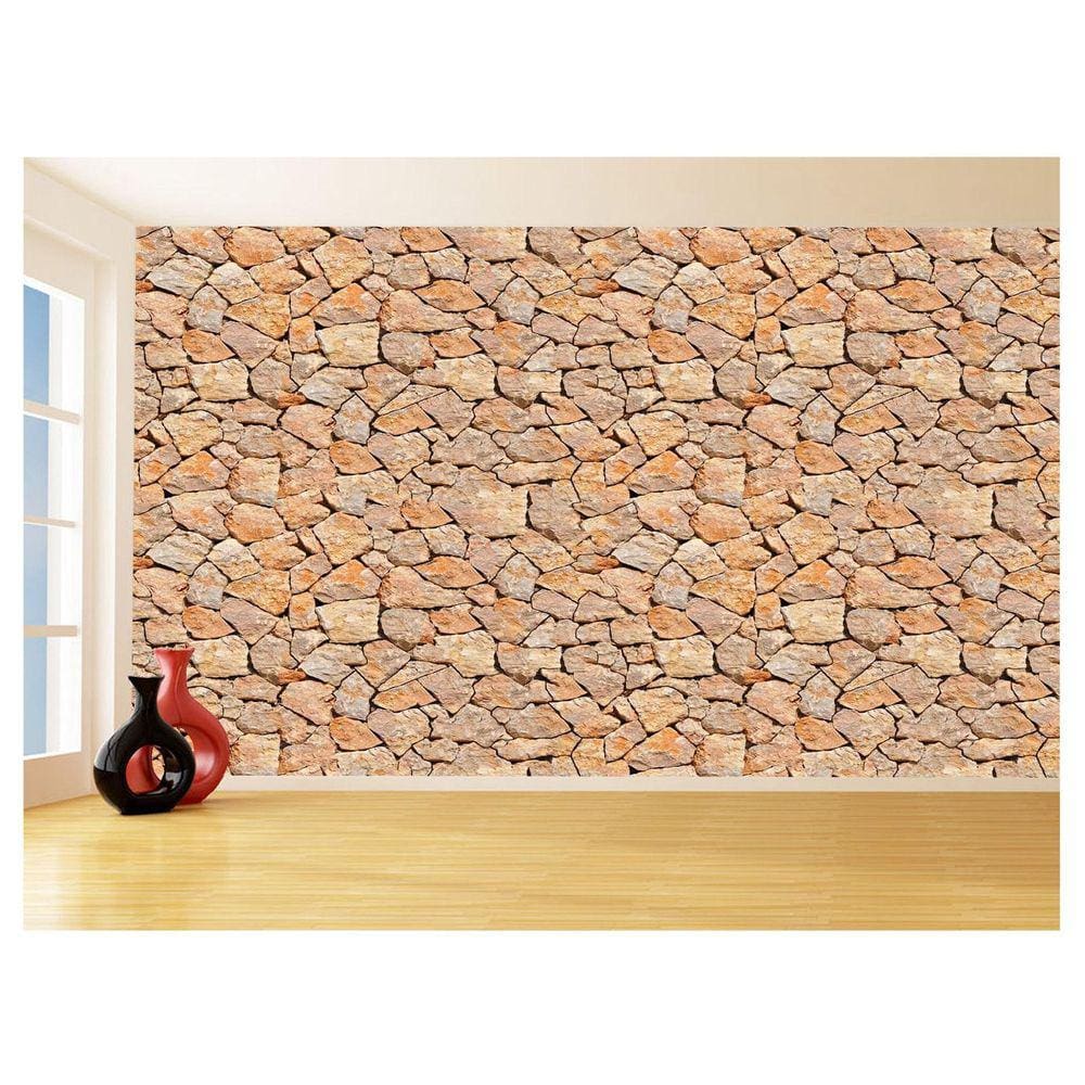 Papel De Parede 3D Pedras Sala Quarto Cozinha 3,5M Stn07