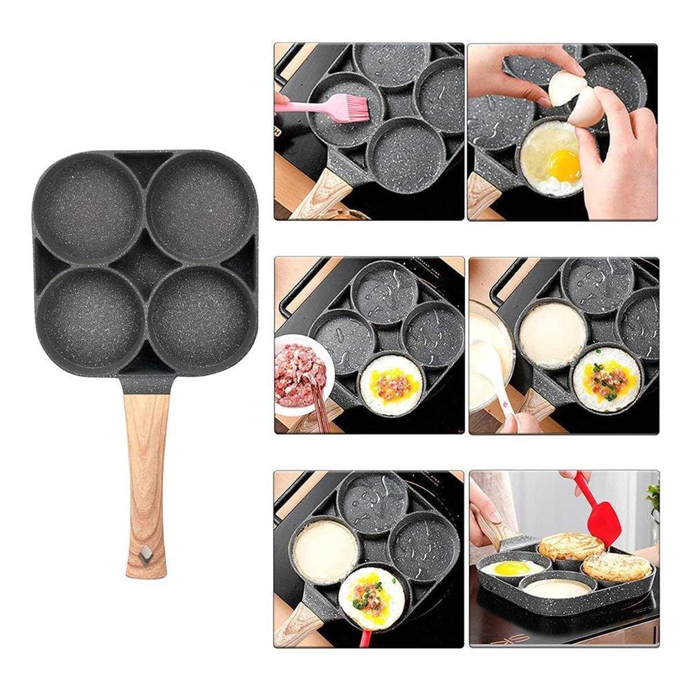 Frigideira 4 Ovos Mini Pizza Panqueca Antiaderente