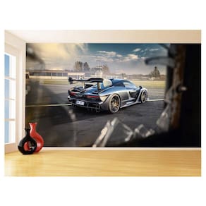 Papel De Parede 3D Carro Mc Laren Pista Super 3,5M Car299