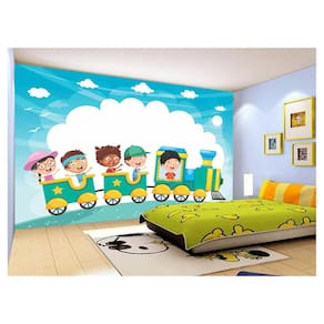 Papel De Parede 3D Infantil Crianças Amigos Céu 3,5M Azs253