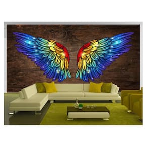 Papel De Parede 3D Arte Asas Selfie Insta Cores 3,5M Tra231
