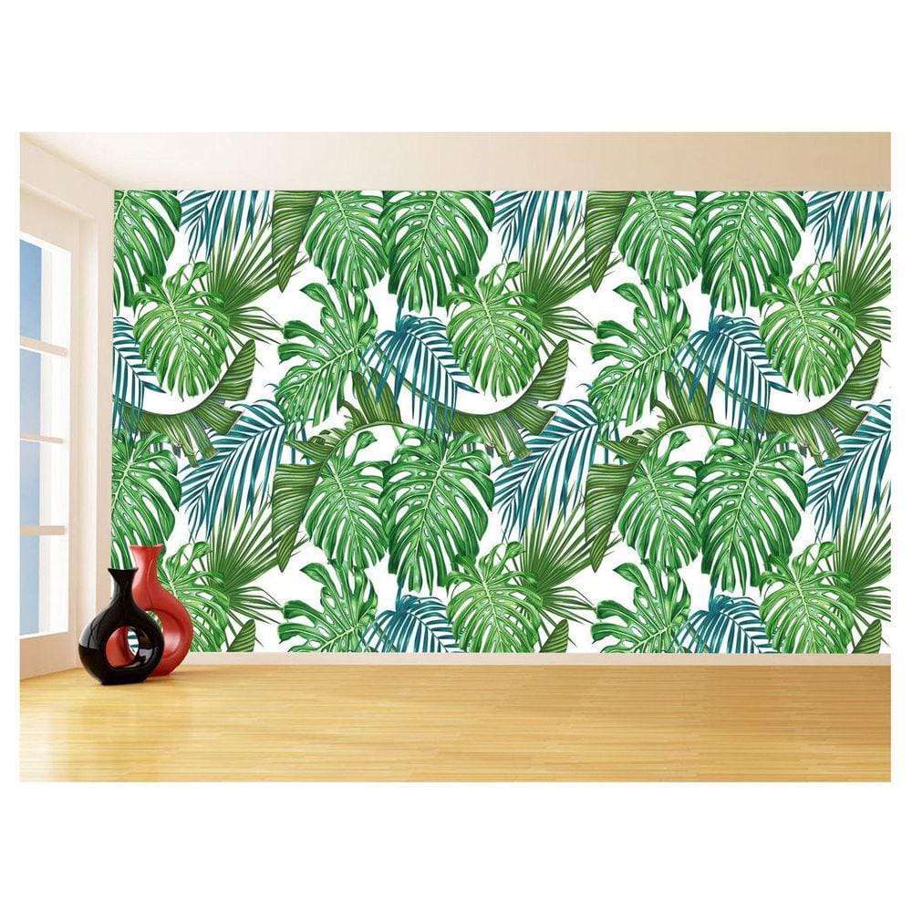 Papel De Parede 3D Textura Folhas Tropicais Mata 3,5M Txt64