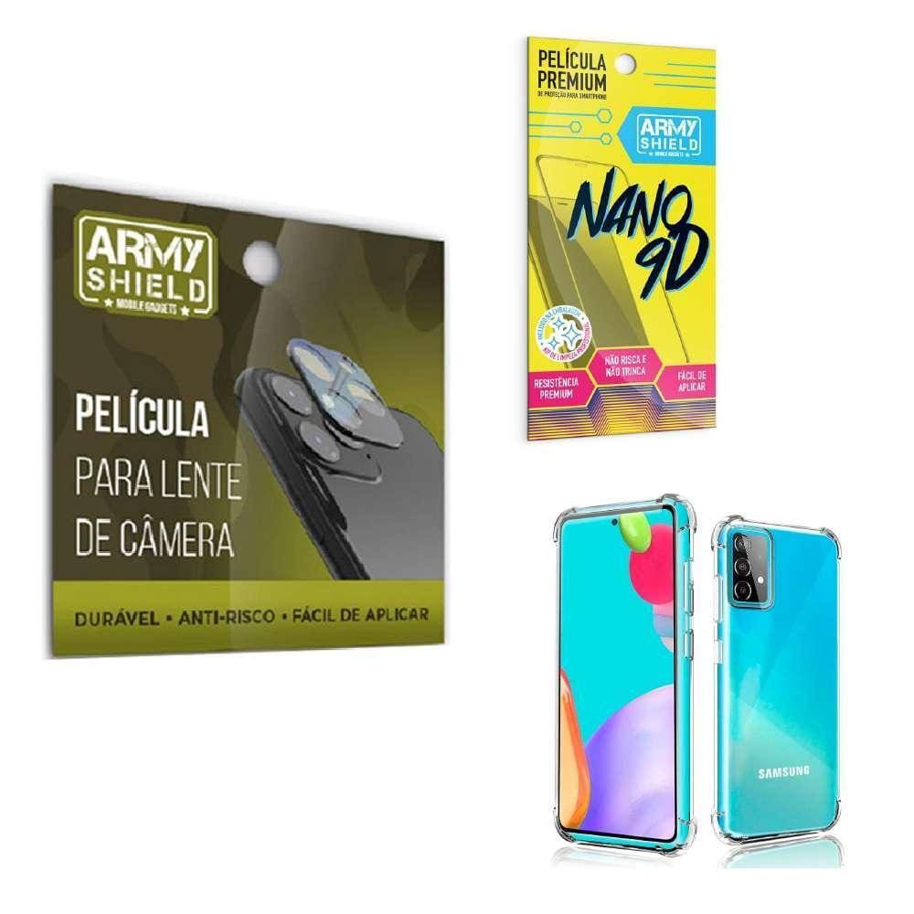 Película De Câmera E Tela Samsung A52 + Capinha Anti Shock