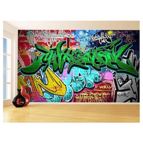 Papel De Parede 3D Arte Graffiti Mural Grafite 3,5M Tra32
