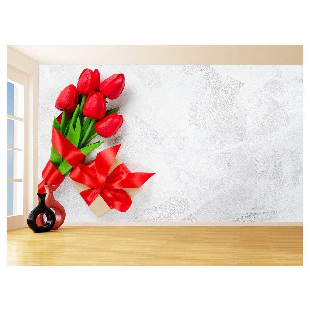 Papel De Parede Flores Rosas Vermelhas Pétala 3,5M Nfl271