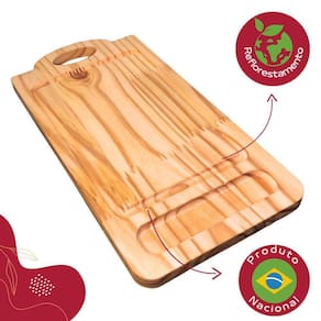 Tábua De Carne Colorado -Artesanal Para Churrasco Em Madeira