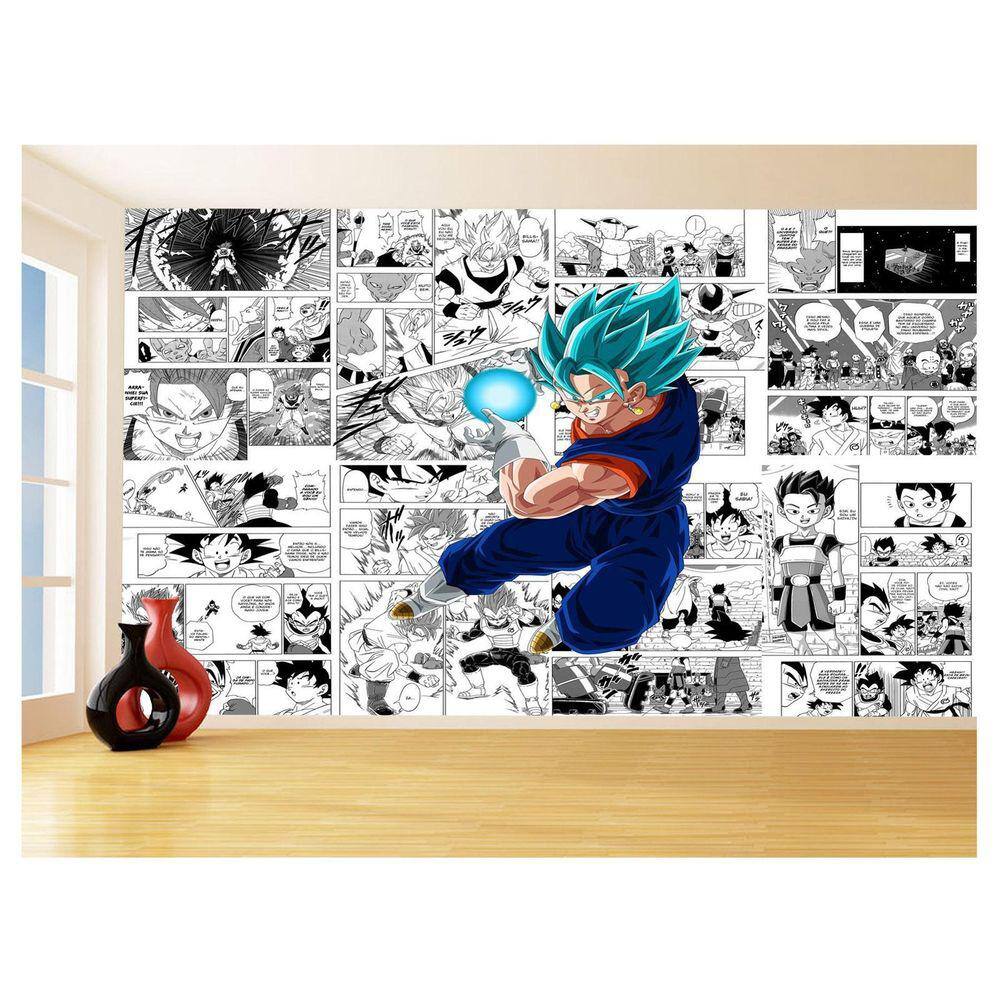 Papel De Parede Dragon Ball Goku Vegetto Anime 3,5M Dbz725