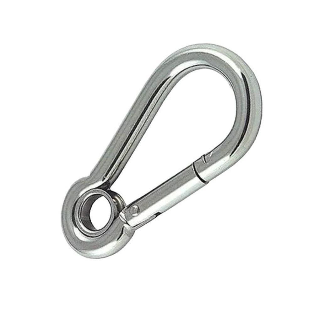 Mosquetão Inox Trava Automática 6Mm X 60Mm Com Olhal