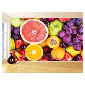 Papel De Parede 3D Alimentos Frutas Coloridas 3,5M Al414