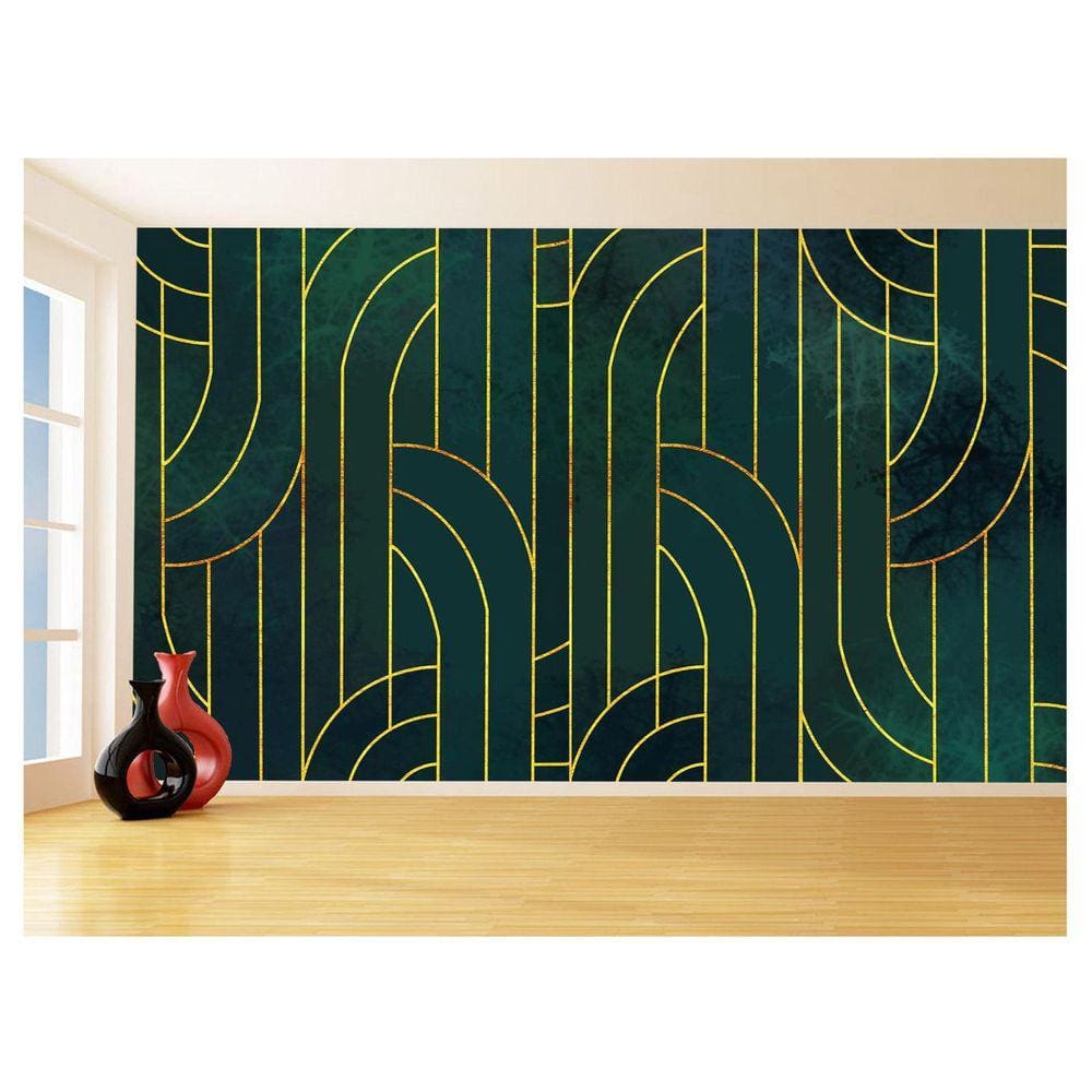 Papel De Parede 3D Estilo Marmore Cores Formas 3,5M Mbr06