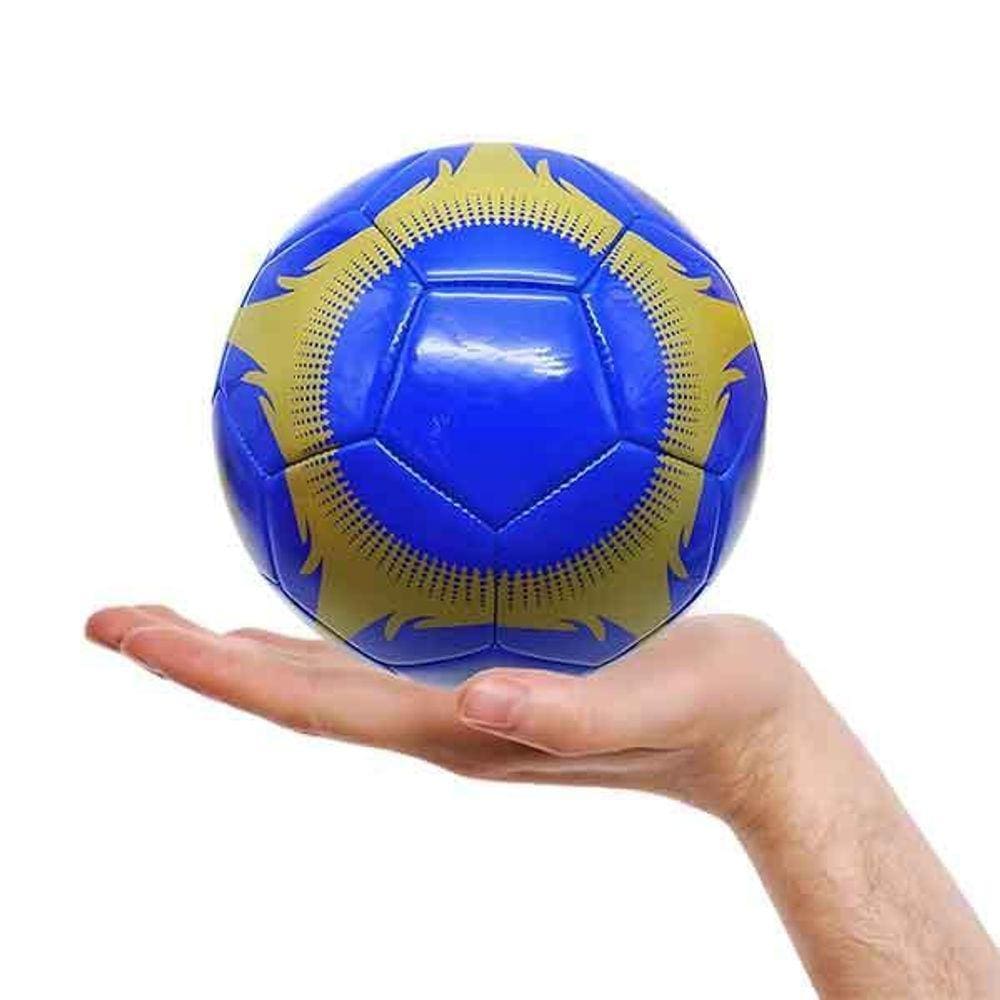 Bola De Couro Pequena Sintético Pequena Azul De Futebol